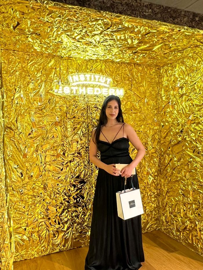 Ana Leonor num evento Institut Esthederm